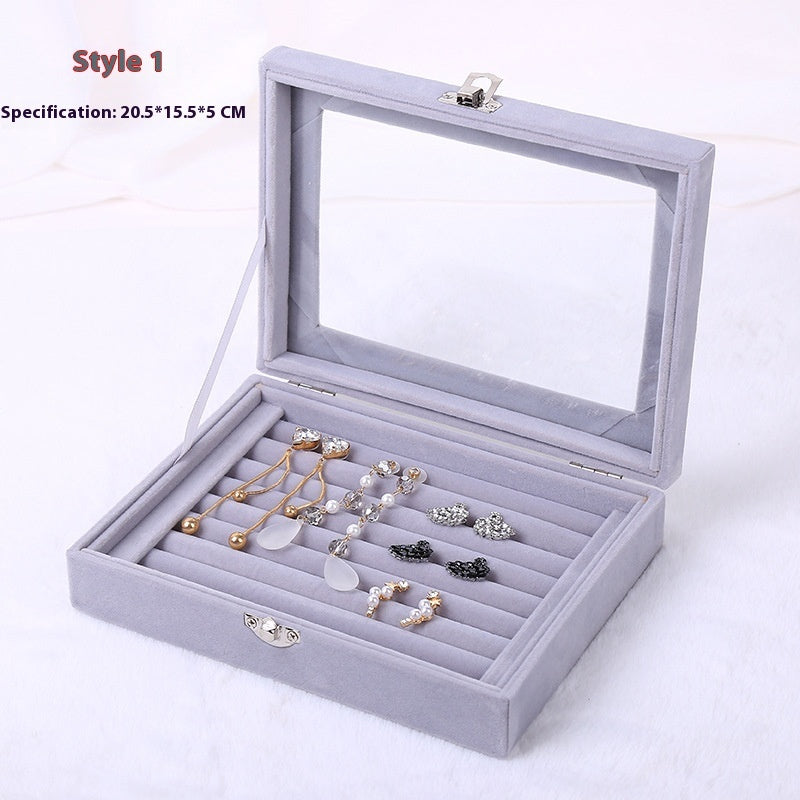 Portable Accessories Storage Box Dustproof Purple
