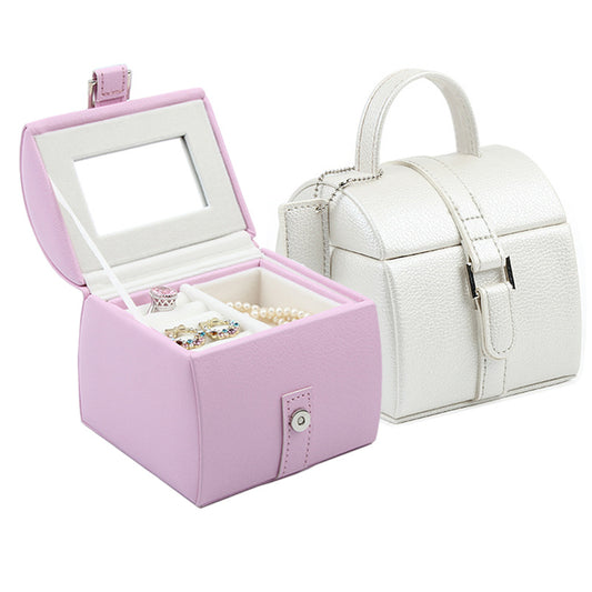 Carrying Type Jewelry Box Small Portable Jewelry Box High-End Jewelry Luggage