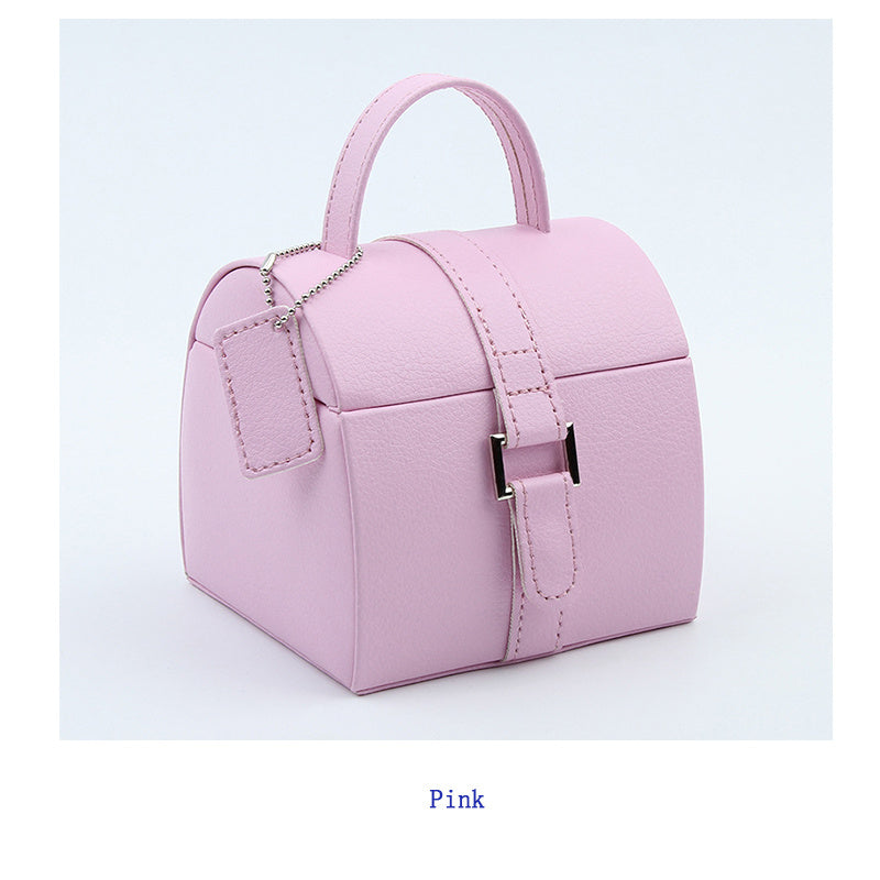 Carrying Type Jewelry Box Small Portable Jewelry Box High-End Jewelry Luggage