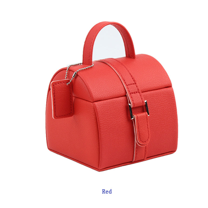 Carrying Type Jewelry Box Small Portable Jewelry Box High-End Jewelry Luggage