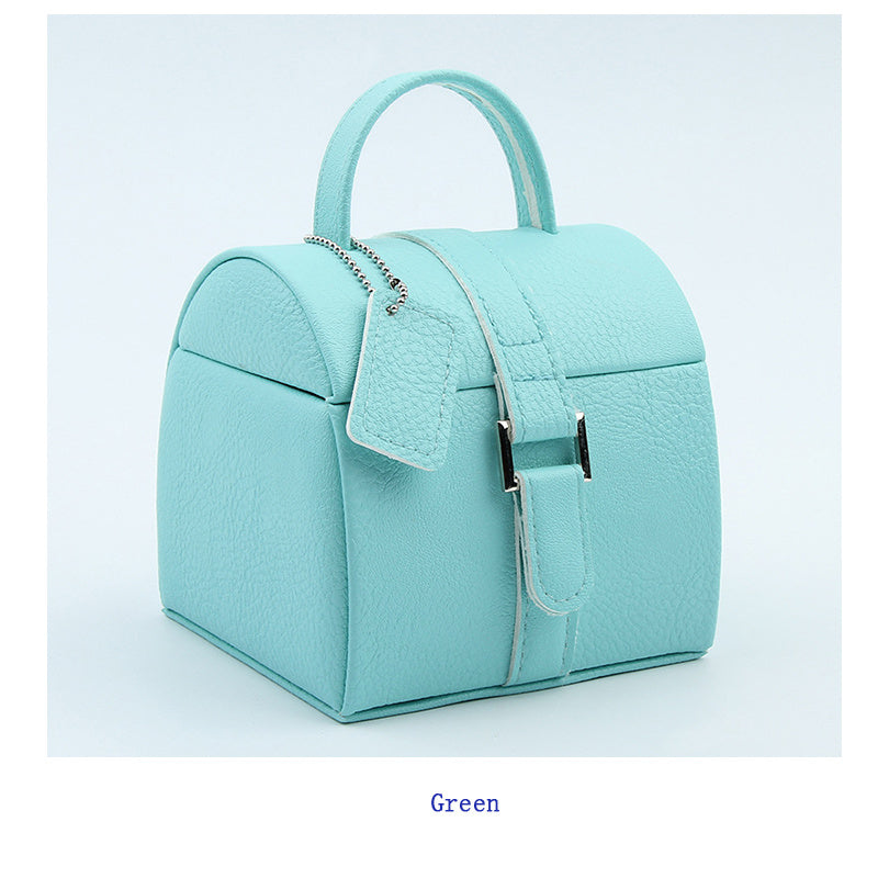 Carrying Type Jewelry Box Small Portable Jewelry Box High-End Jewelry Luggage