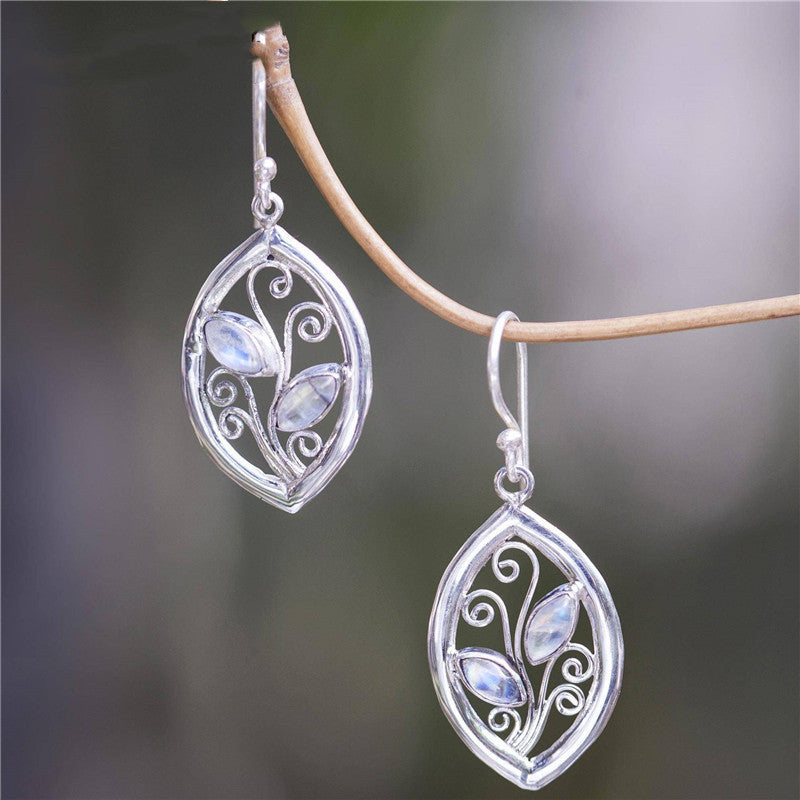 Fashion Purple Turquoise Earrings Drop Round Earrings