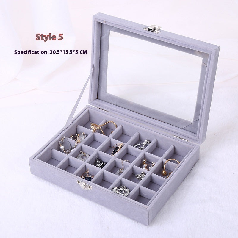 Portable Accessories Storage Box Dustproof Purple