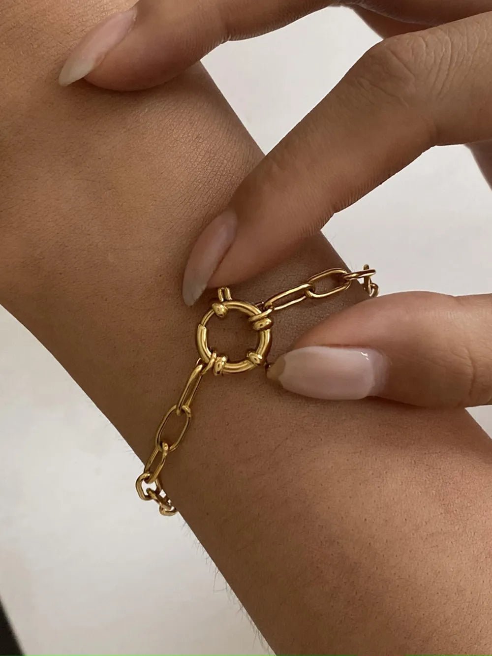 18K Gold - Plated Stainless Steel Chain Bracelet - MYSTIQOR