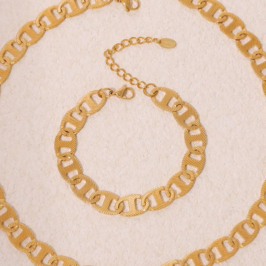 18K Gold - Plated Stainless Steel Chain Bracelet - MYSTIQOR