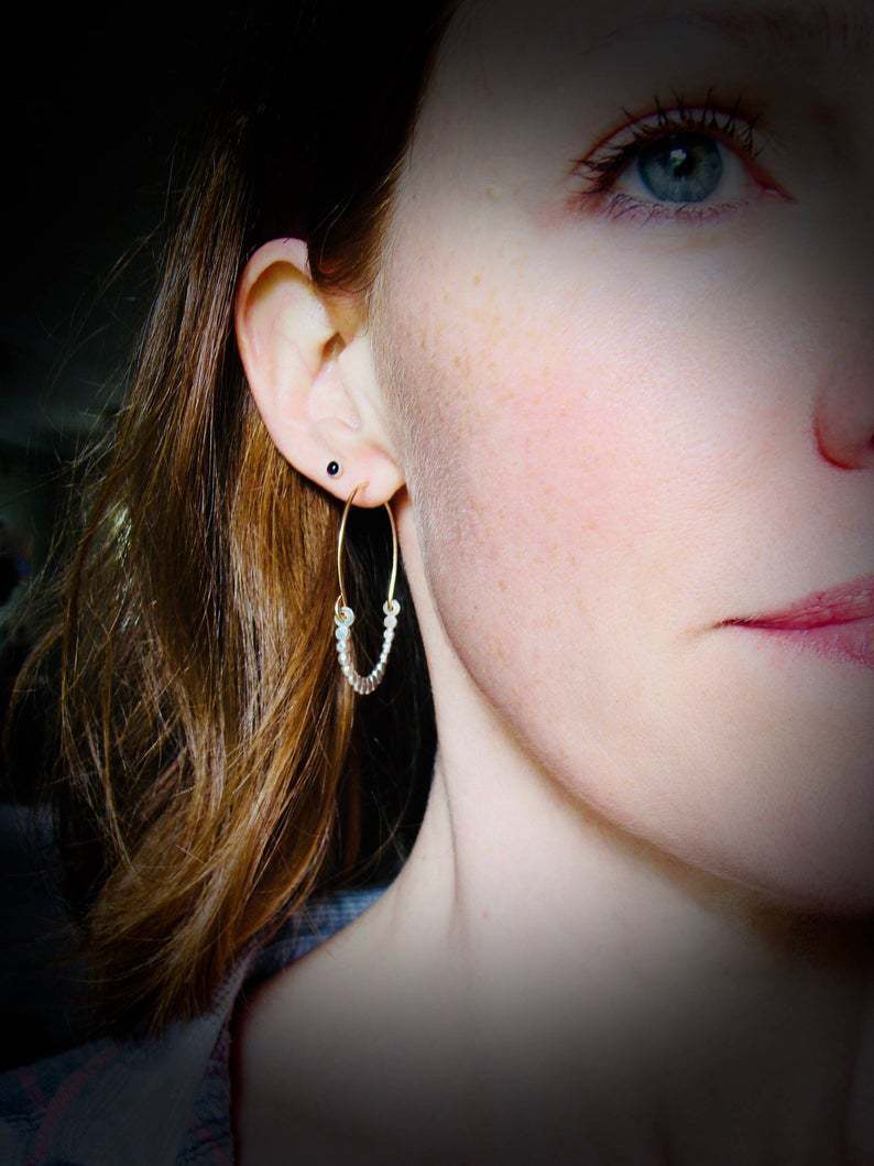 Women's Creative Exaggerating Hollow Silver Earrings