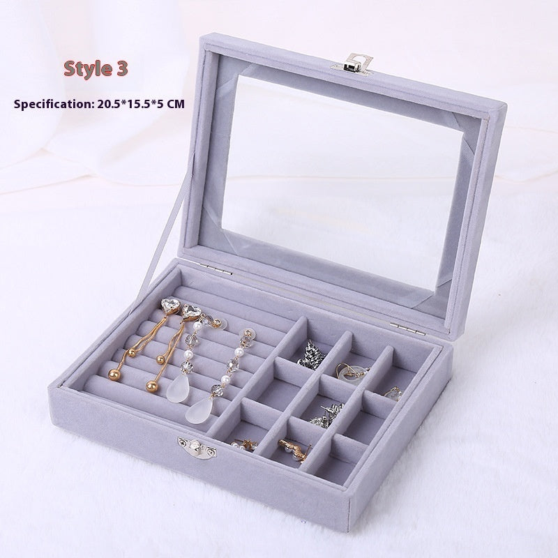 Portable Accessories Storage Box Dustproof Purple