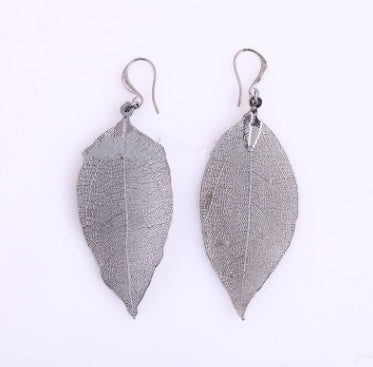 European and American jewelry new trend temperament long leaves earrings female earrings jewelry