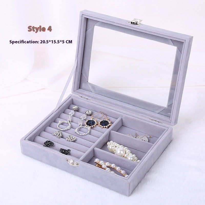 Portable Accessories Storage Box Dustproof Purple
