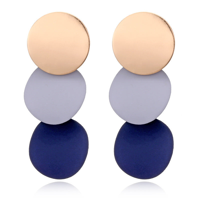 Creative And Elegant Simple Geometric Round Irregular Earrings
