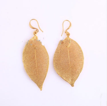 European and American jewelry new trend temperament long leaves earrings female earrings jewelry