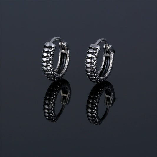 Retro Twist Earrings Simple Graceful Stainless Steel Stripes