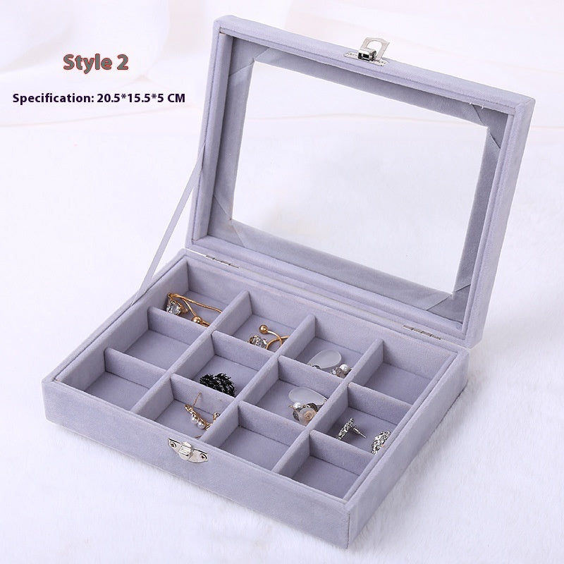 Portable Accessories Storage Box Dustproof Purple