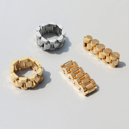 Plated Titanium Steel Ring - MYSTIQOR