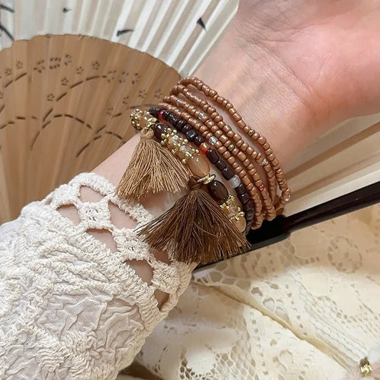 Tassel Rice Bead Bracelet - MYSTIQOR