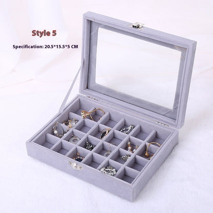 Portable Accessories Storage Box Dustproof Purple