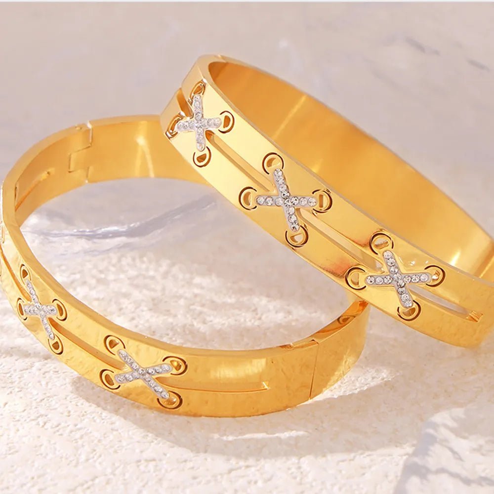 18K Gold - Plated Czech Diamond Bracelet - MYSTIQOR
