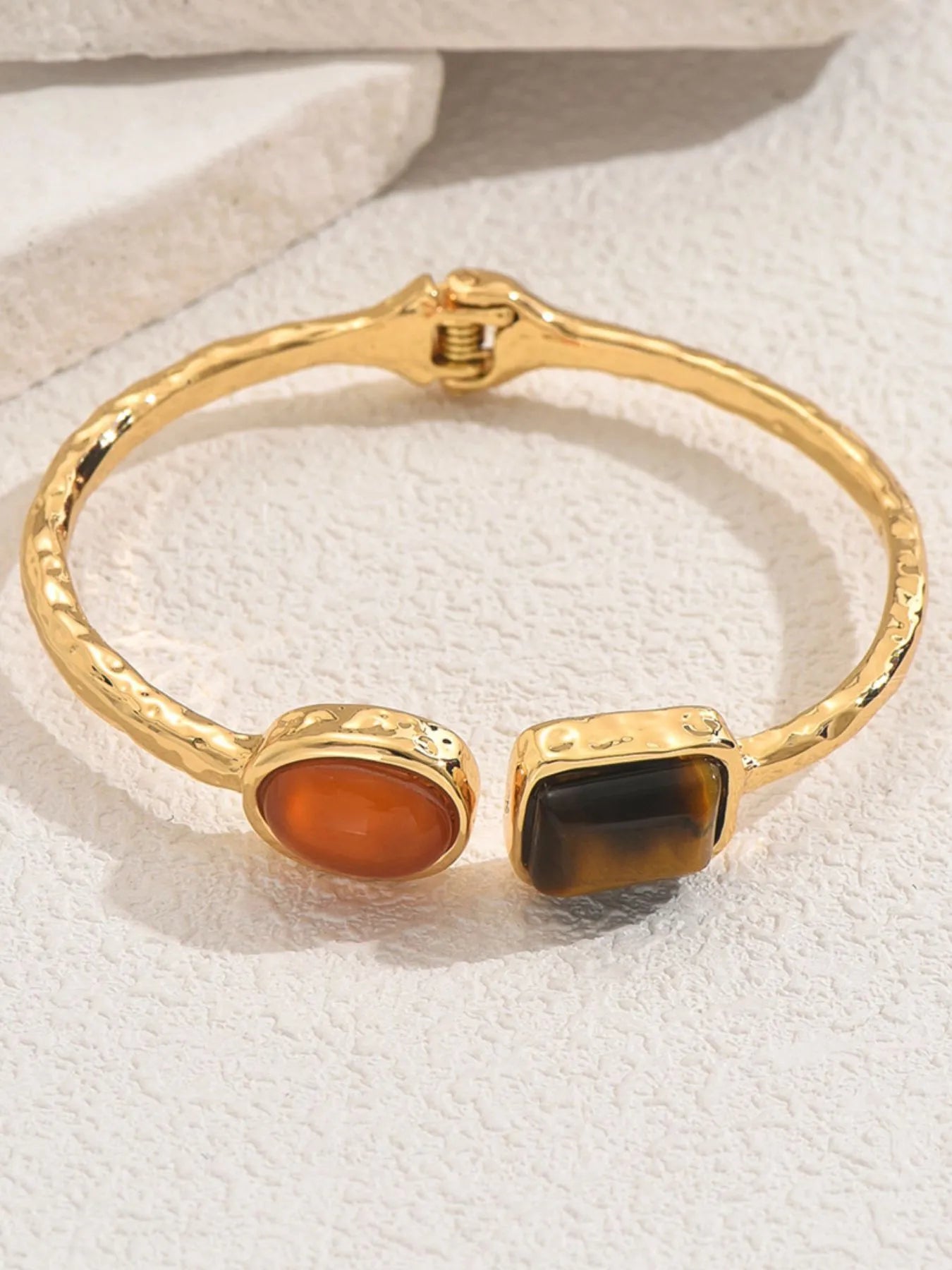 18K Gold - Plated Geometric Open Bracelet - MYSTIQOR