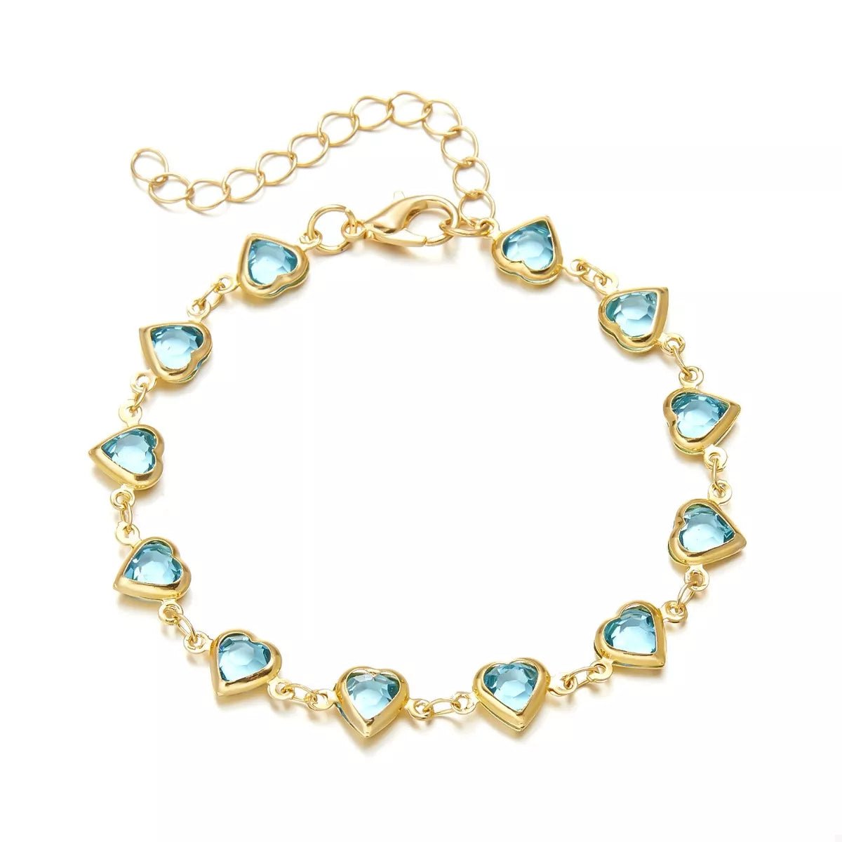 18K Gold - Plated Heart Bracelet - MYSTIQOR