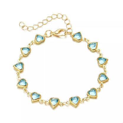 18K Gold - Plated Heart Bracelet - MYSTIQOR