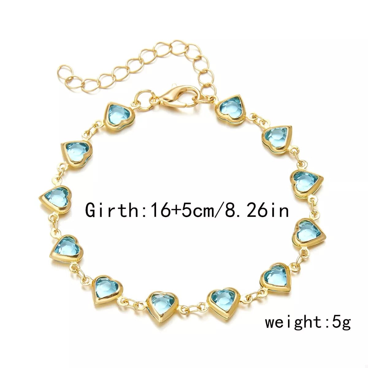 18K Gold - Plated Heart Bracelet - MYSTIQOR