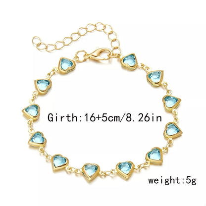 18K Gold - Plated Heart Bracelet - MYSTIQOR