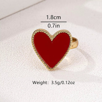 18K Gold - Plated Heart - Shaped Ring - MYSTIQOR