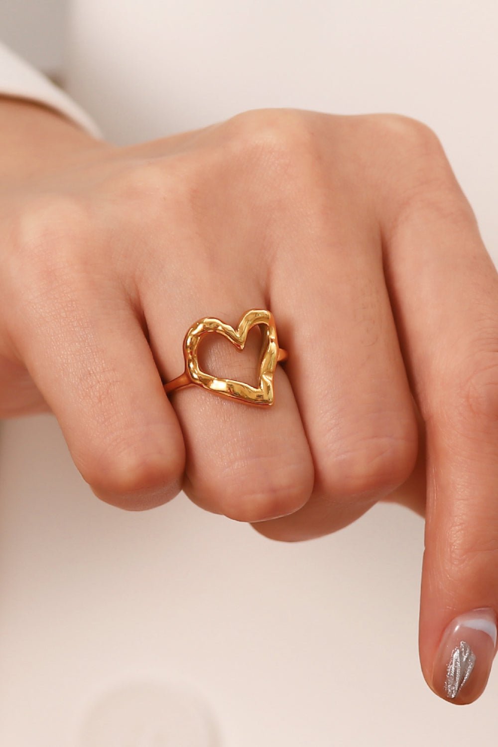 18K Gold Plated Heart - Shaped Ring - MYSTIQOR
