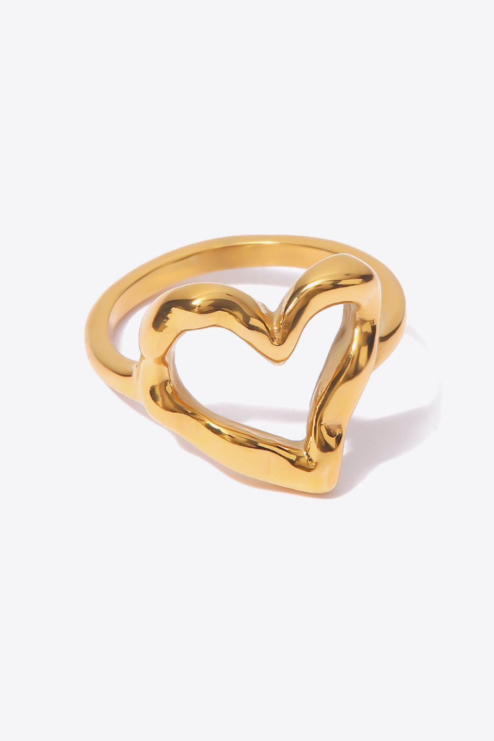 18K Gold Plated Heart - Shaped Ring - MYSTIQOR