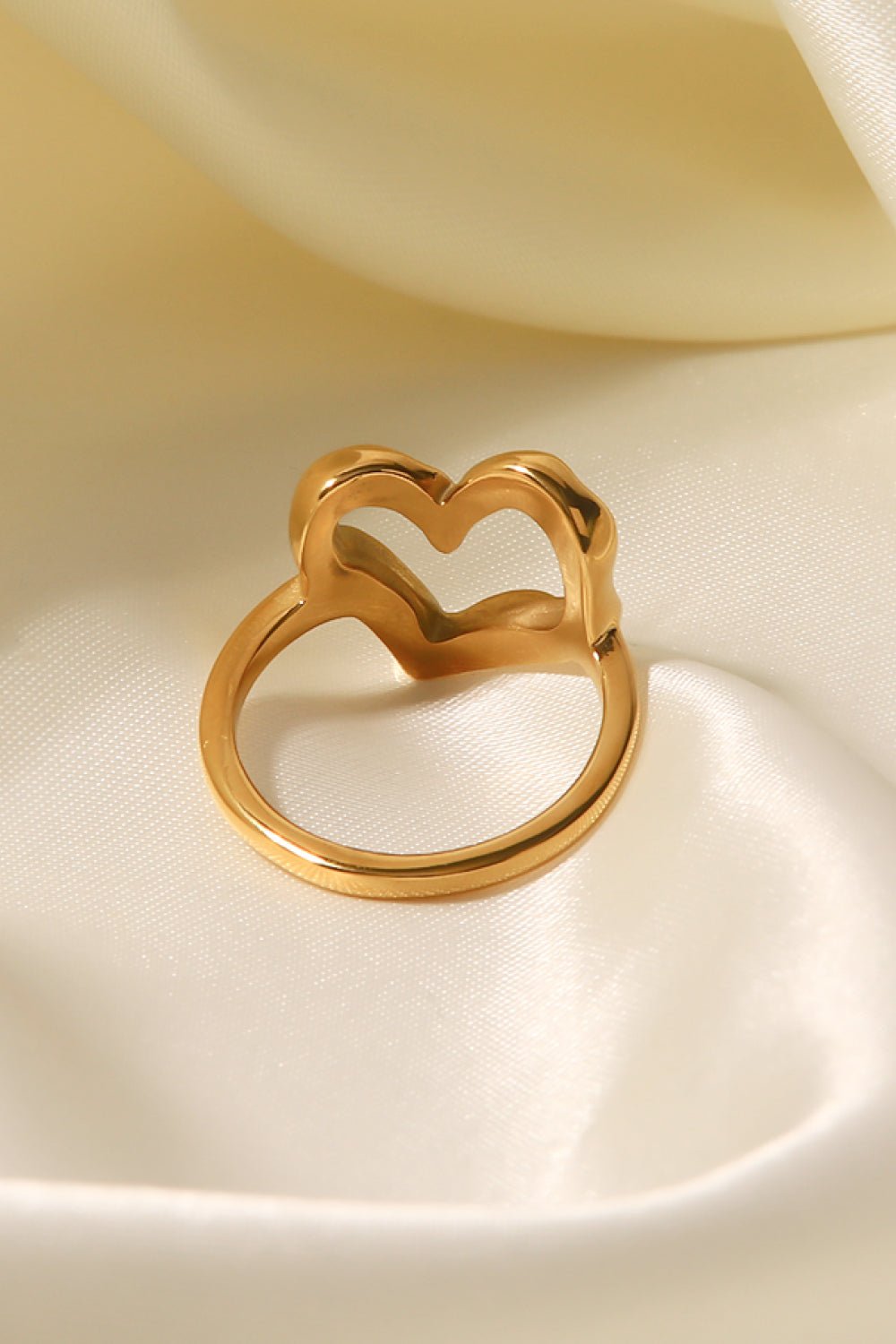 18K Gold Plated Heart - Shaped Ring - MYSTIQOR