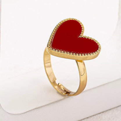 18K Gold - Plated Heart - Shaped Ring - MYSTIQOR