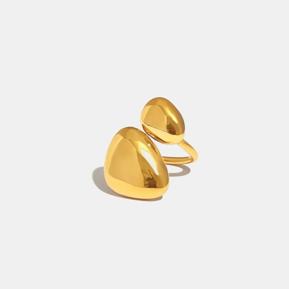 18K Gold - Plated Irregular Bypass Ring - MYSTIQOR