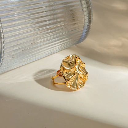 18K Gold - Plated Irregular Open Ring - MYSTIQOR