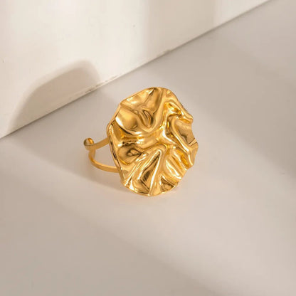 18K Gold - Plated Irregular Open Ring - MYSTIQOR