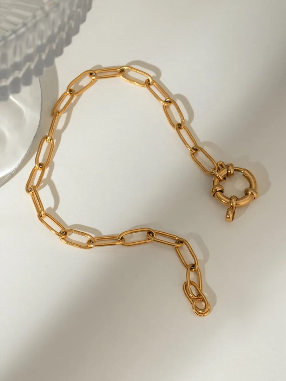 18K Gold - Plated Stainless Steel Chain Bracelet - MYSTIQOR