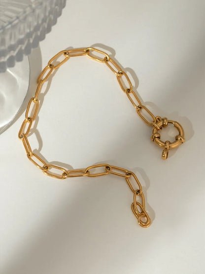 18K Gold - Plated Stainless Steel Chain Bracelet - MYSTIQOR