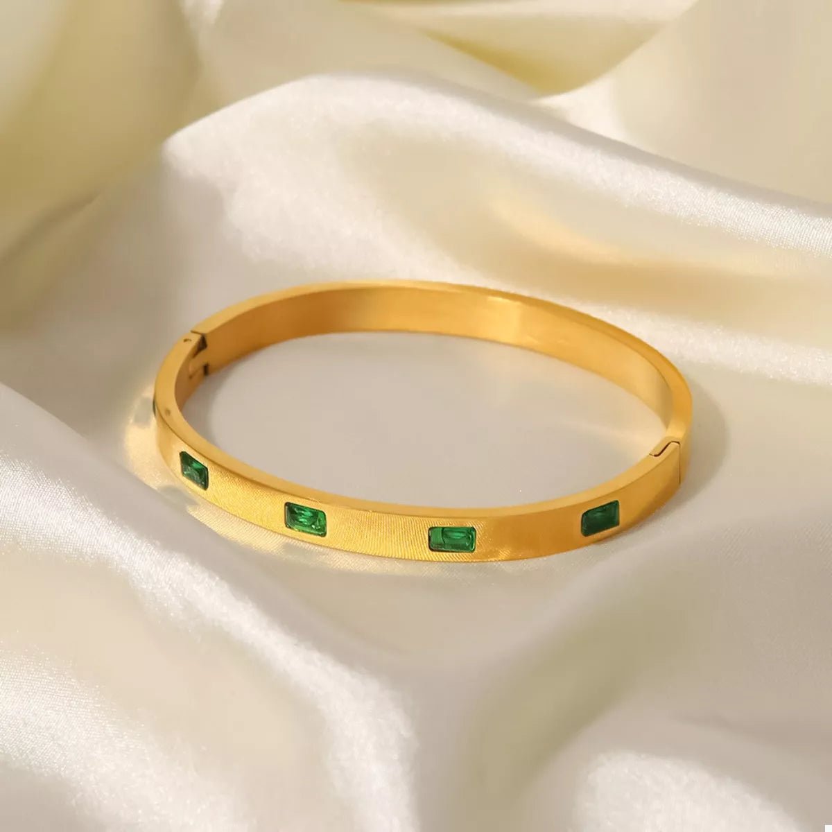 18K Gold - Plated Stainless Steel Zircon Bracelet - MYSTIQOR