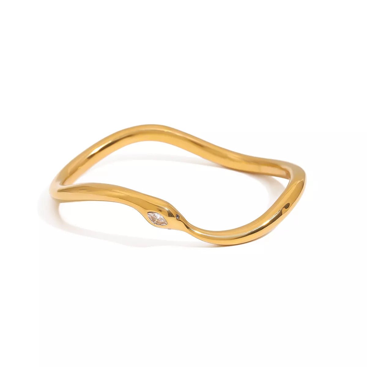 18K Gold - Plated Wave Bracelet - MYSTIQOR