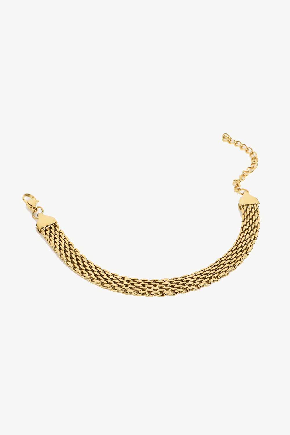18K Gold - Plated Wide Chain Bracelet - MYSTIQOR