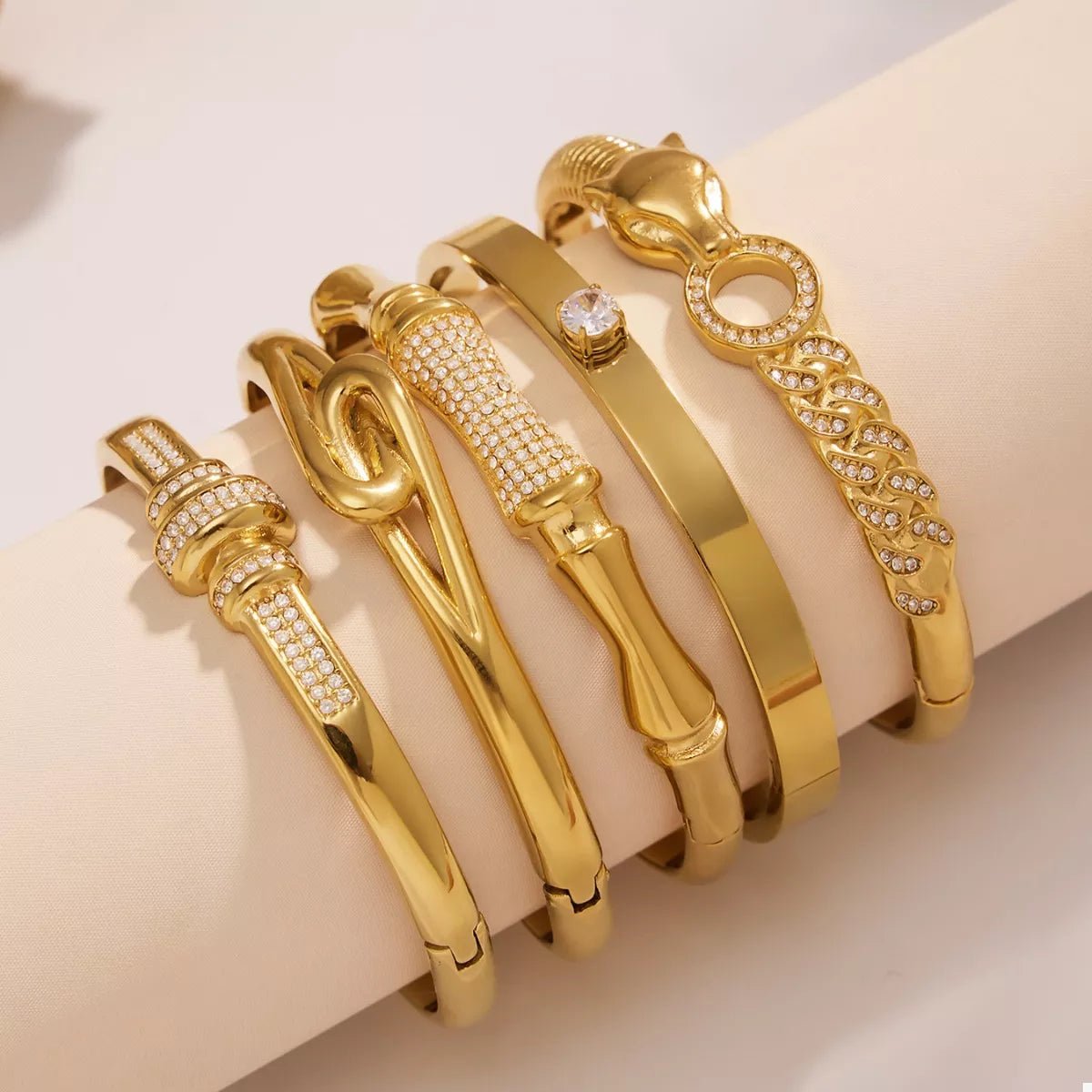18K Gold - Plated Zircon Bracelet - MYSTIQOR