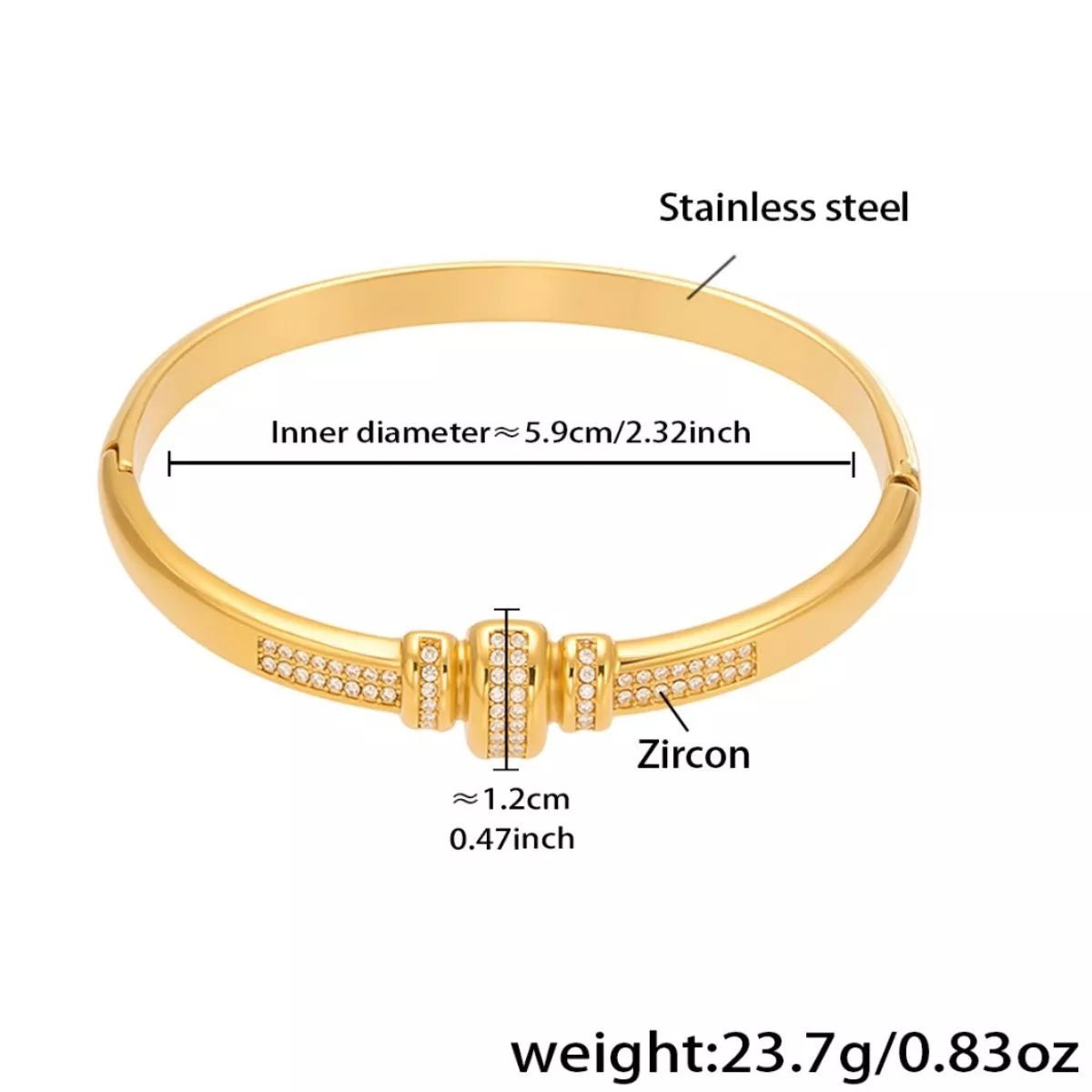 18K Gold - Plated Zircon Bracelet - MYSTIQOR
