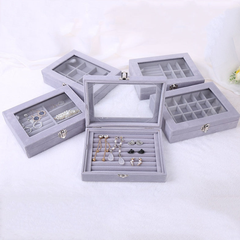 Portable Accessories Storage Box Dustproof Purple