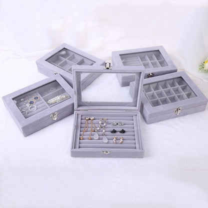 Portable Accessories Storage Box Dustproof Purple