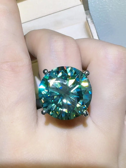 20 Carat Moissanite 925 Sterling Silver Ring - MYSTIQOR