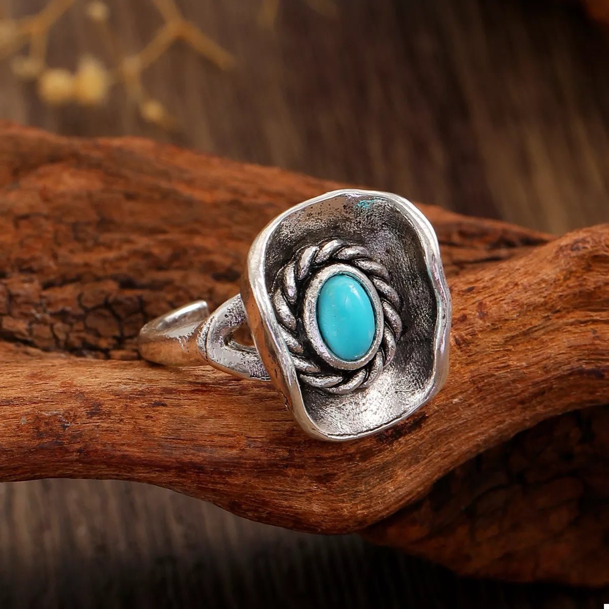 4 Piece Vintage Western Style Bull Head Rings - MYSTIQOR