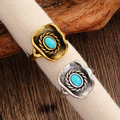 4 Piece Vintage Western Style Bull Head Rings - MYSTIQOR