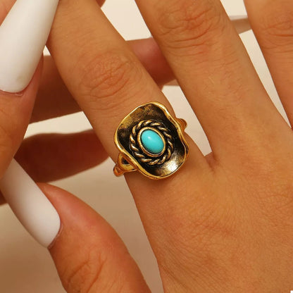 4 Piece Vintage Western Style Bull Head Rings - MYSTIQOR