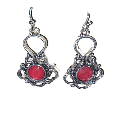 Bohemian Retro Fashion And Personalized Hollow Inlaid Gemstone Earrings