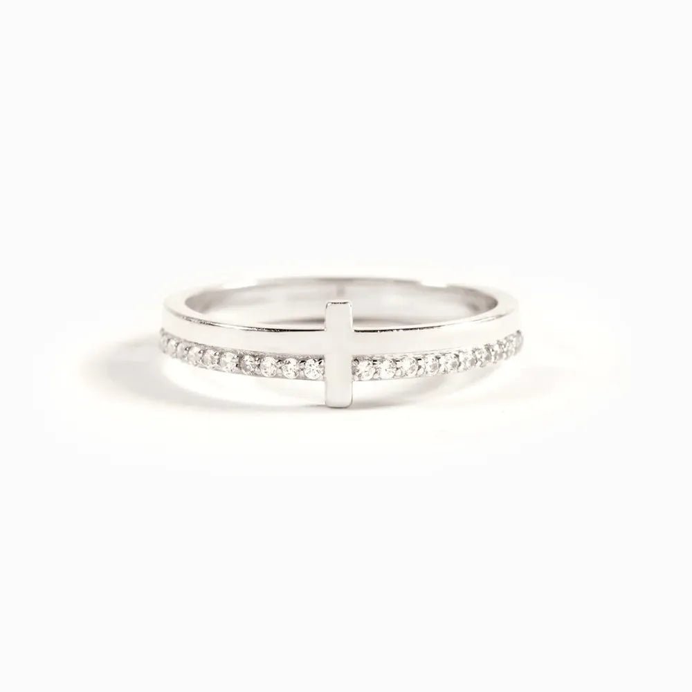 925 Sterling Silver Cross Ring - MYSTIQOR