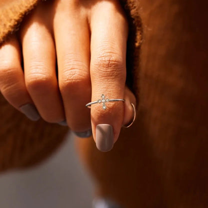 925 Sterling Silver Cross Ring - MYSTIQOR